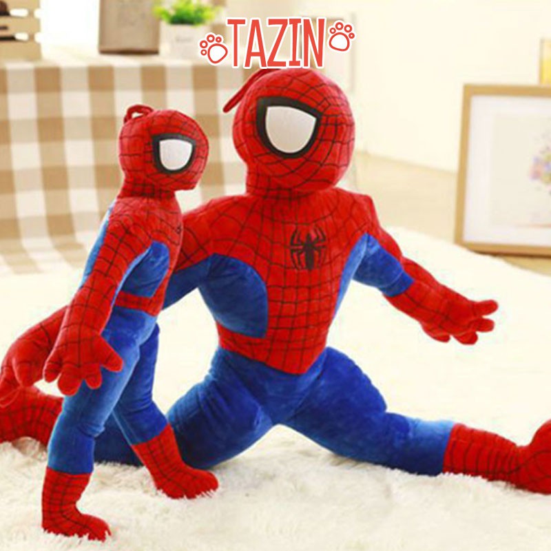 Gấu bông người nhện spider man, thú nhồi bông người nhện spider man cao cấp Tazin