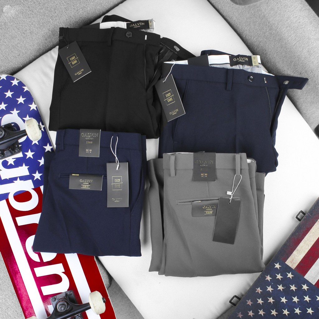 [Mã SKAMA06 giảm 8% TỐI ĐA 50K đơn250K] Quần tây nam Galvin dệt chìm basic ,quần âu công sở Basic Hàn Quốc 3- Leo Vatino | BigBuy360 - bigbuy360.vn