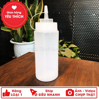 Chai nhựa đựng siro cho quán dung tích 400ml/600ml - Dụng cụ pha chế