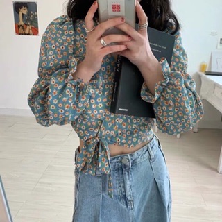 ÁO CROPTOP HOA CỘT EO (KÈM HÌNH THẬT)