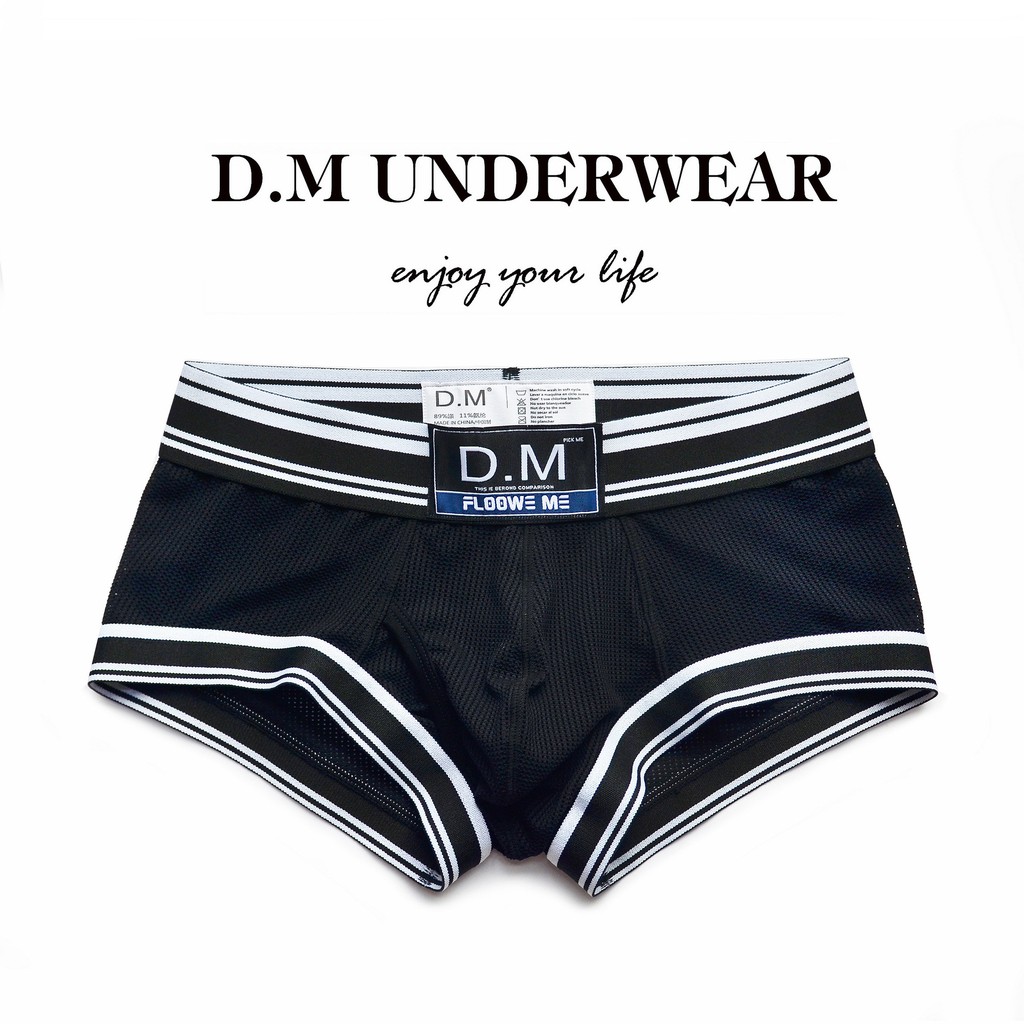 Quần lót boxer nam, quần lót đùi nam cotton hiệu D.M LN073