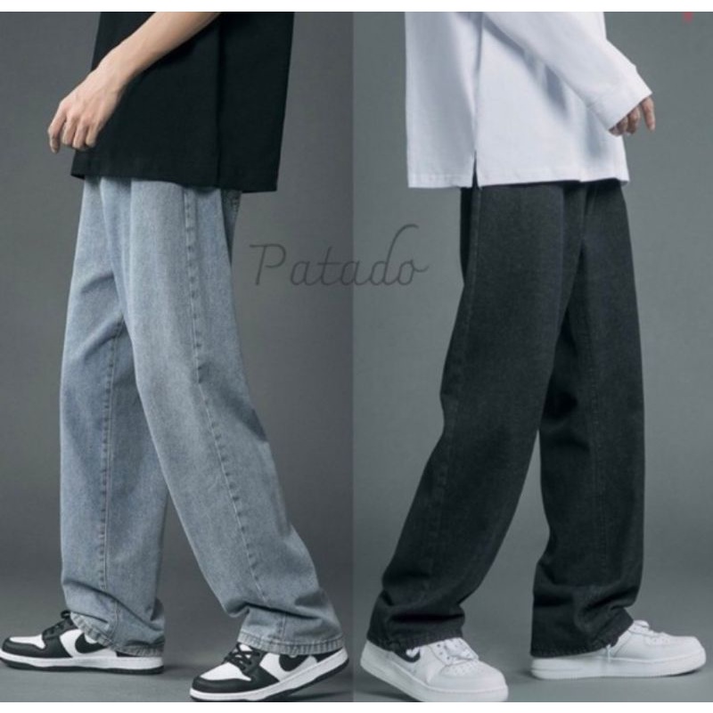 Quần baggy jean nam ống rộng chất bò dáng suông đẹp chất vải cao cấp 01 | WebRaoVat - webraovat.net.vn