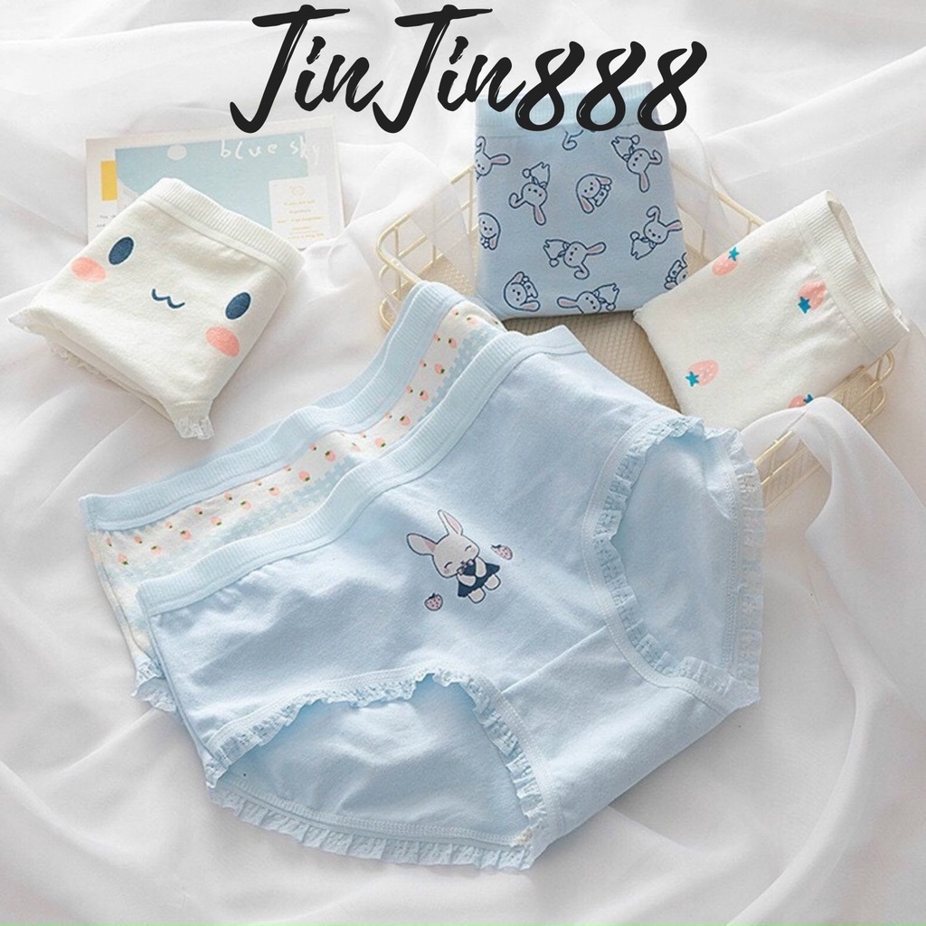 Quần lót nữ cotton ❤️ MUA 5 TẶNG 1 = 6 ❤️ Quần chíp sịp xì cute dễ thương cao cấp gân tăm kháng khuẩn nâng mông M7025