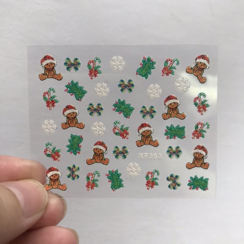 Sticker dán móng Noel Giáng sinh-hình dán nail