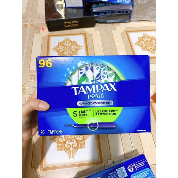 (cam kết chính hãng Mỹ ) băng vệ sinh dạng ống Tampax pearl 96 miếng