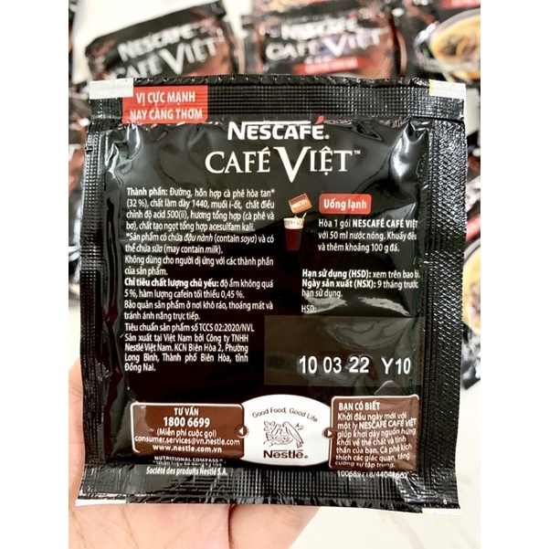 [Tân Phú] COMBO 5 gói Cà phê ĐEN ĐÁ hoà tan NesCafe-Café Việt x 16g | BigBuy360 - bigbuy360.vn