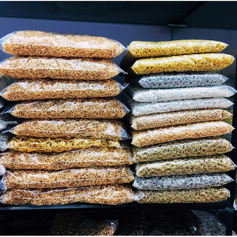 Set 200 Vòng Kim Loại 4-12mm Chuyên Dụng Làm Đồ Trang Sức Thủ Công