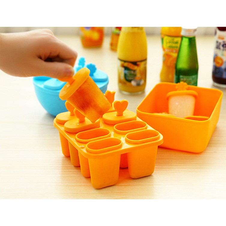 Khuôn Làm Kem Que 6/8 Que Kiểu Mới T5