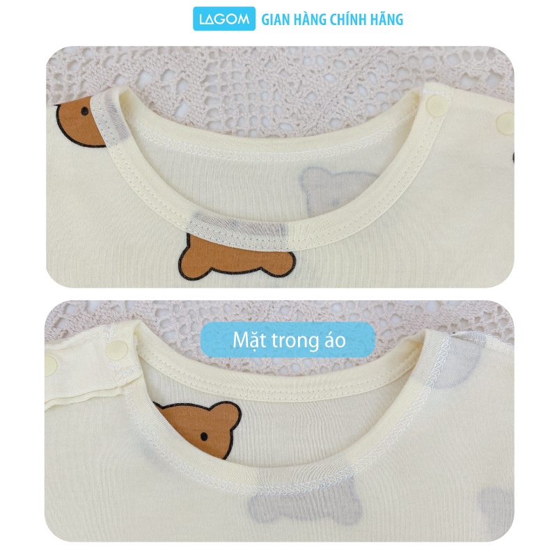 [COTTON ĐANH MỊN] Bộ Thu Đông Bé Trai Bé Gái Cotton Dài Tay Lagom