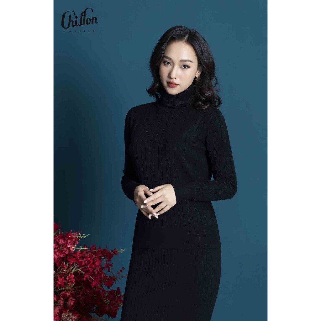 Áo len cổ lọ vặn thừng freesize dưới 62kg, Áo len dài tay cổ lọ thiết kế cao cấp | BigBuy360 - bigbuy360.vn