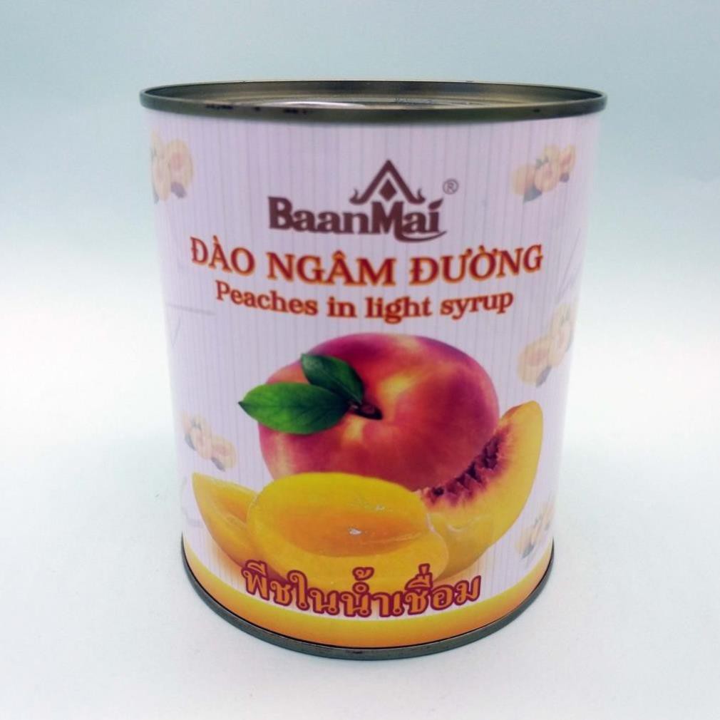 Đào Ngâm Nước Đường (Hộp 820g) _ Nguyên liệu pha chế hảo hạn