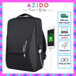 Balo laptop thời trang nam 15.6inch thời trang chống nước tích hợp cổng sạc usb azido 9001