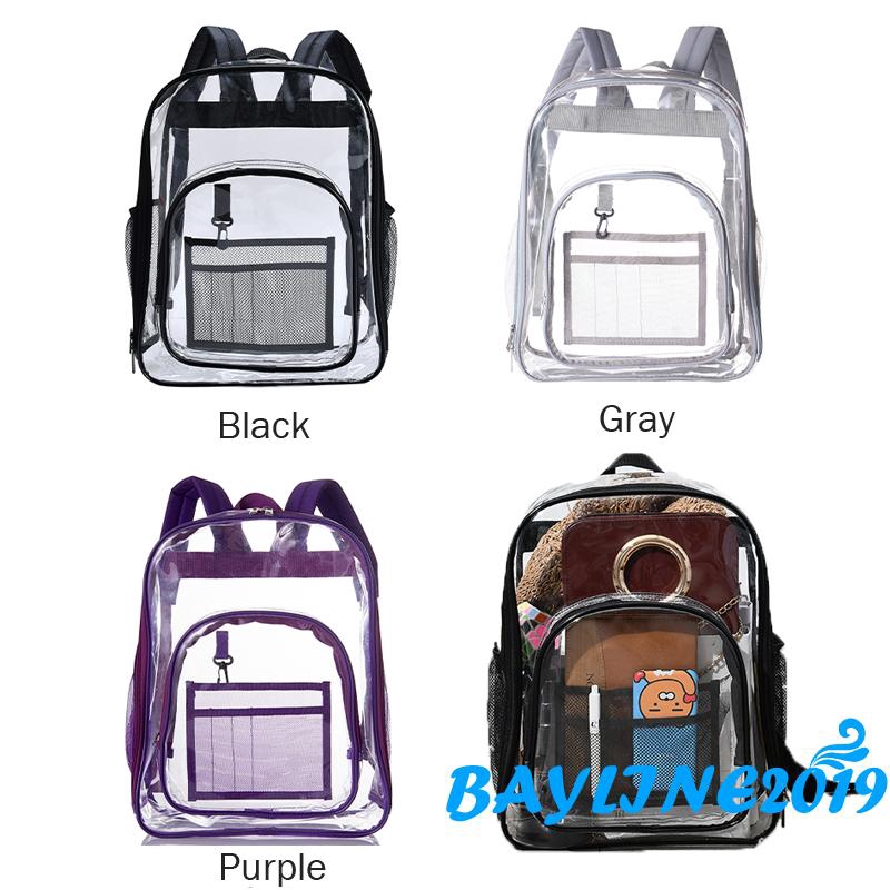 Balo đi học an toàn bằng PVC trong suốt nhiều ngăn