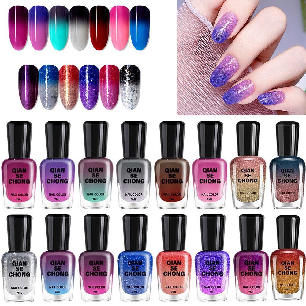 CLEOES Sơn Móng Tay Kim Tuyến Lấp Lánh Thay Đổi Màu Theo Nhiệt Độ 7ML