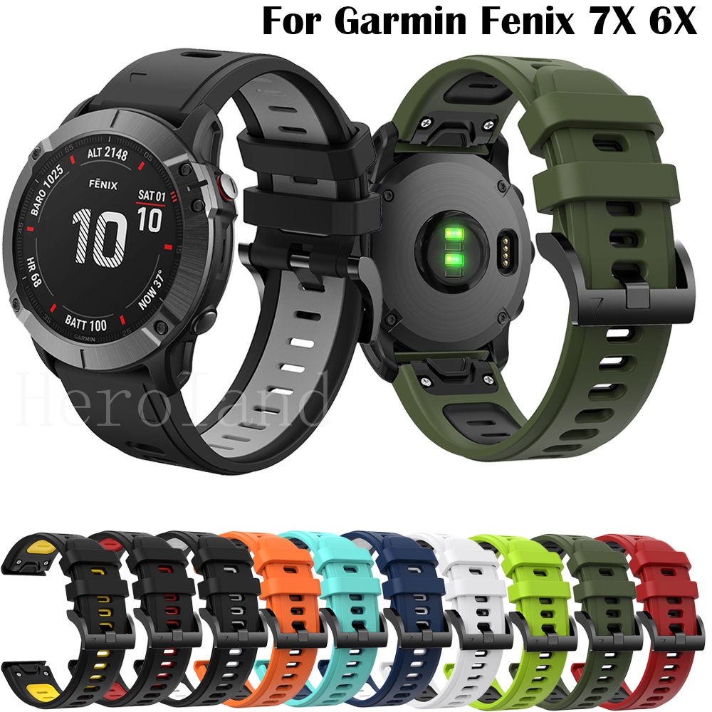 Dây Đeo Bằng Silicone 26mm Cho Garmin Fenix 7X 6X 6XPro 5X Easyfit Garmin Fenix 3 HR