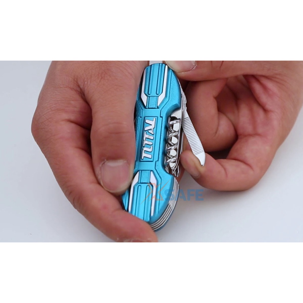 Bộ dao đa năng bỏ túi 15 trong 1 TOTAL THMFK0156 Dao sinh tồn cắt gọt khui nước ngọt cưa gỗ dũa móng tay vặn ốc  [XSAFE]