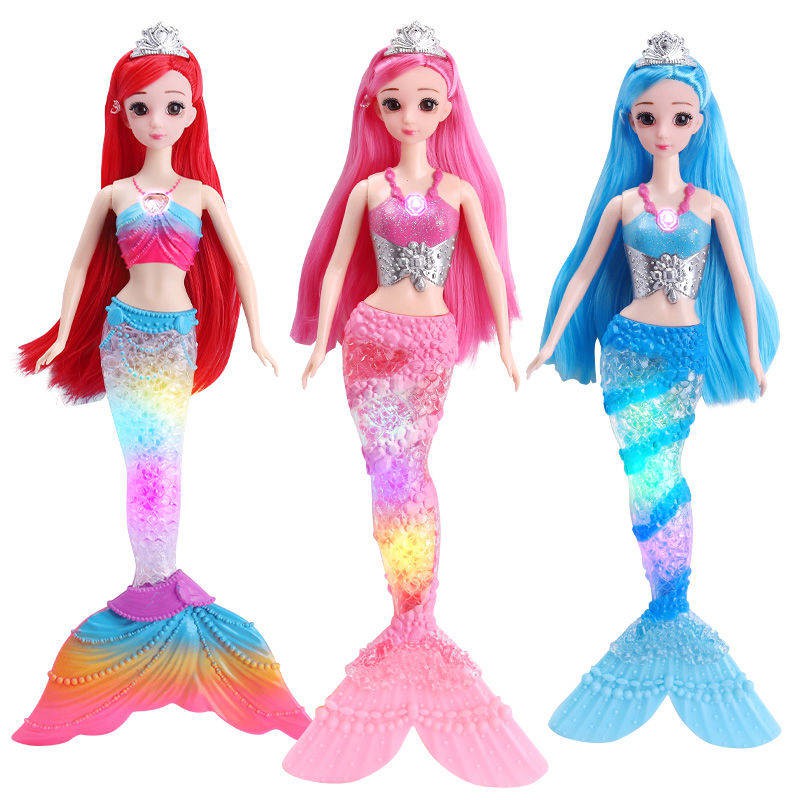 Bluebar hơn búp bê nàng tiên cá đồ chơi phù hợp với người cá công chúa cô gái handmade búp bê quà tặng sinh nhật trẻ em