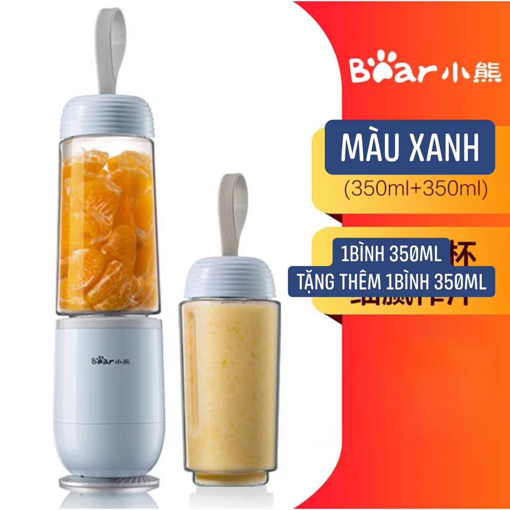 Máy Xay Sinh Tố Cầm Tay Bear LLJ-D04B1- Máy Say Hoa Quả Mini Say Cực Nhanh