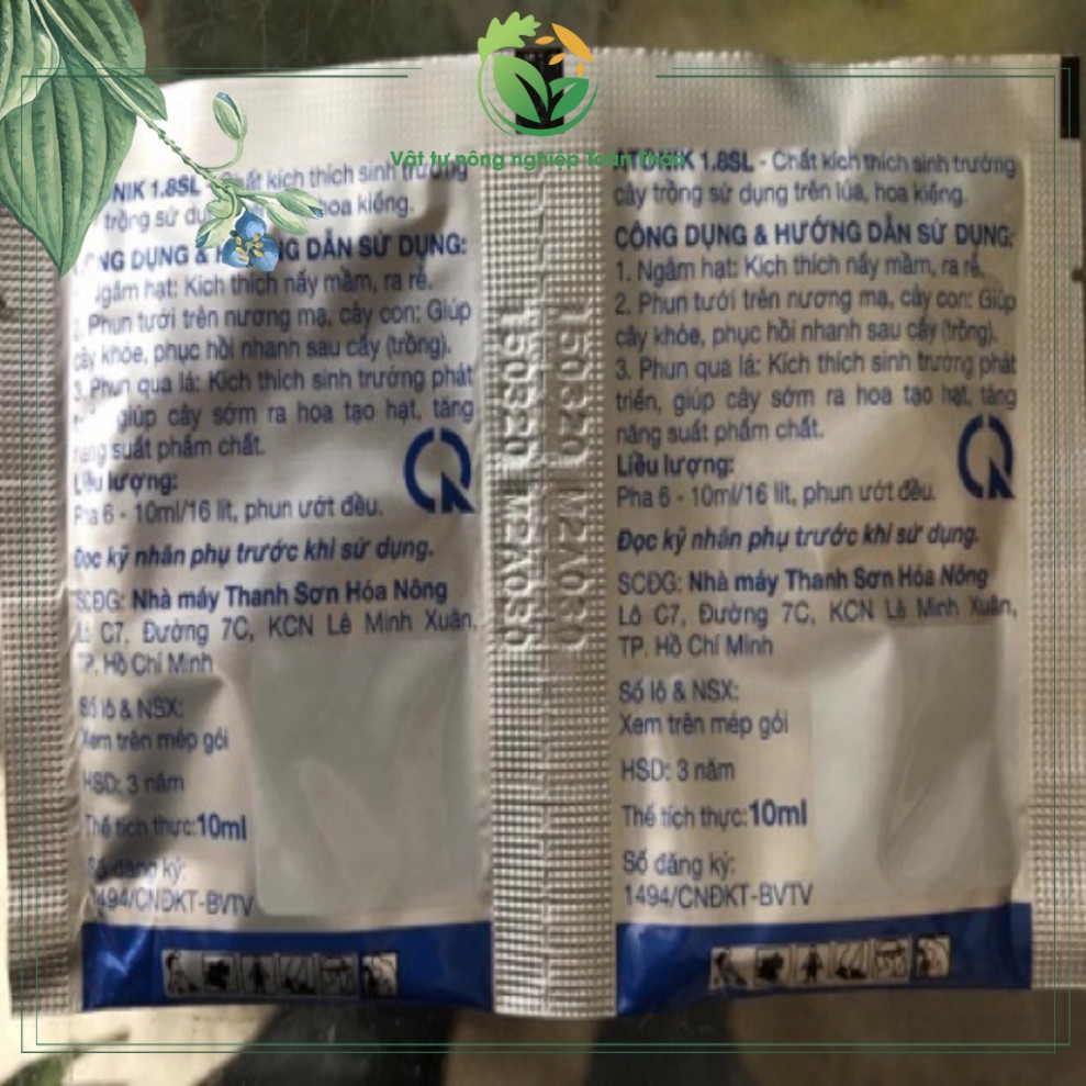 Kích rễ, ra hoa, đẻ nhánh, đâm chồi - 1 Gói 10ml