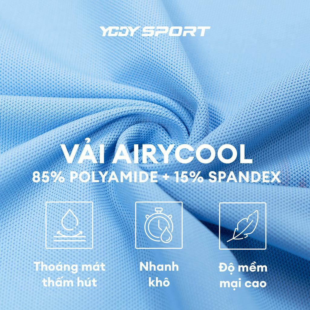 Áo thun thể thao nữ YODY có cổ vải airycool thoáng mát mềm mịn không nhăn SAN5028