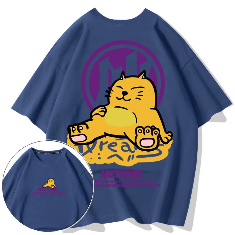 Áo Thun Tay Ngắn Cổ Tròn Dáng Rộng Thời Trang Mùa Hè Cho Nam Và Nữ M-8XL