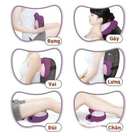 [gg3] GỐI MASSAGE HỒNG NGOẠI MAGIC PILLOW PL-19(SIÊU GIÁ RẺ)