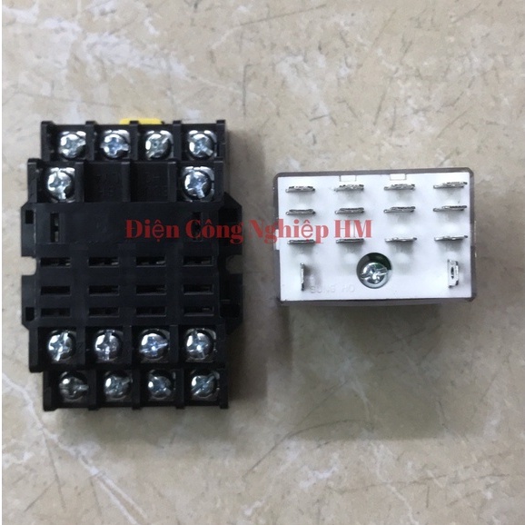 Relay Rơ le trung gian SUNGHO SHR-LY4SN - Chính Hãng 14 chân dẹt ngang to, có đèn