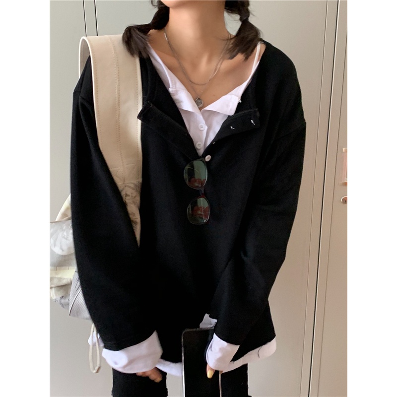 Áo Thun Tay Dài Cổ Tròn Thời Trang Hàn Quốc Sành Điệu Cho Nữ