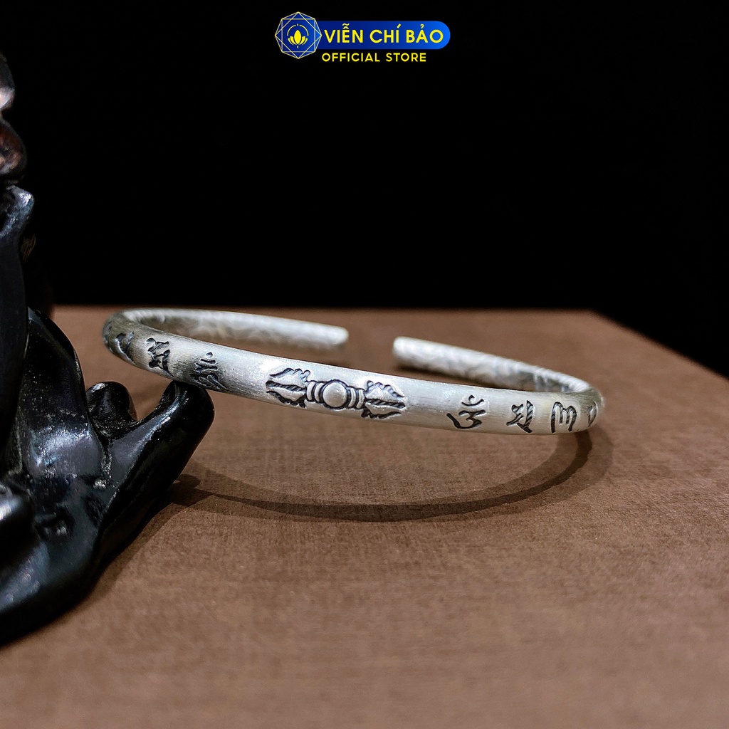 Lắc tay bạc nữ Lục Tự Chùy Kim Cang chất liệu bạc 925 thời trang phụ kiện trang sức nữ thương hiệu Viễn Chí Bảo L000404
