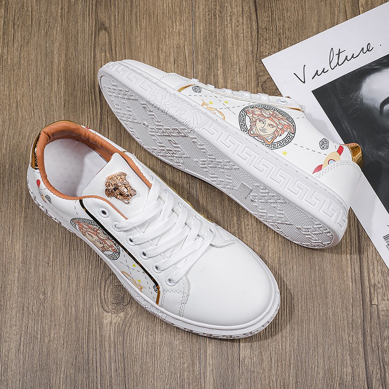 ! Versace! Giày Bata Cổ ThấP In HìNh ThờI Trang Cho Nam