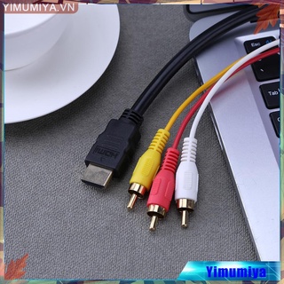 Dây cáp chuyển đổi âm thanh mạ vàng dài 1.5m HD HDMI sang 3RCA AV cho TV Box