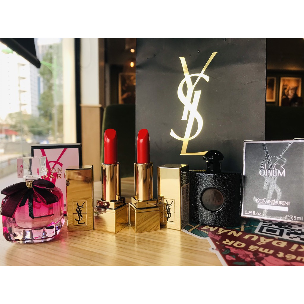 Son YSL Rouge Pur Couture - mini 01 đỏ rose đủ tem phụ chính hãng YVES SAINT LAURENT