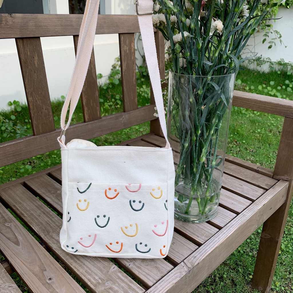 ENVIROSAX dễ thương thêu túi nhỏ đeo vai túi chéo đơn giản túi điện thoại di động học sinh