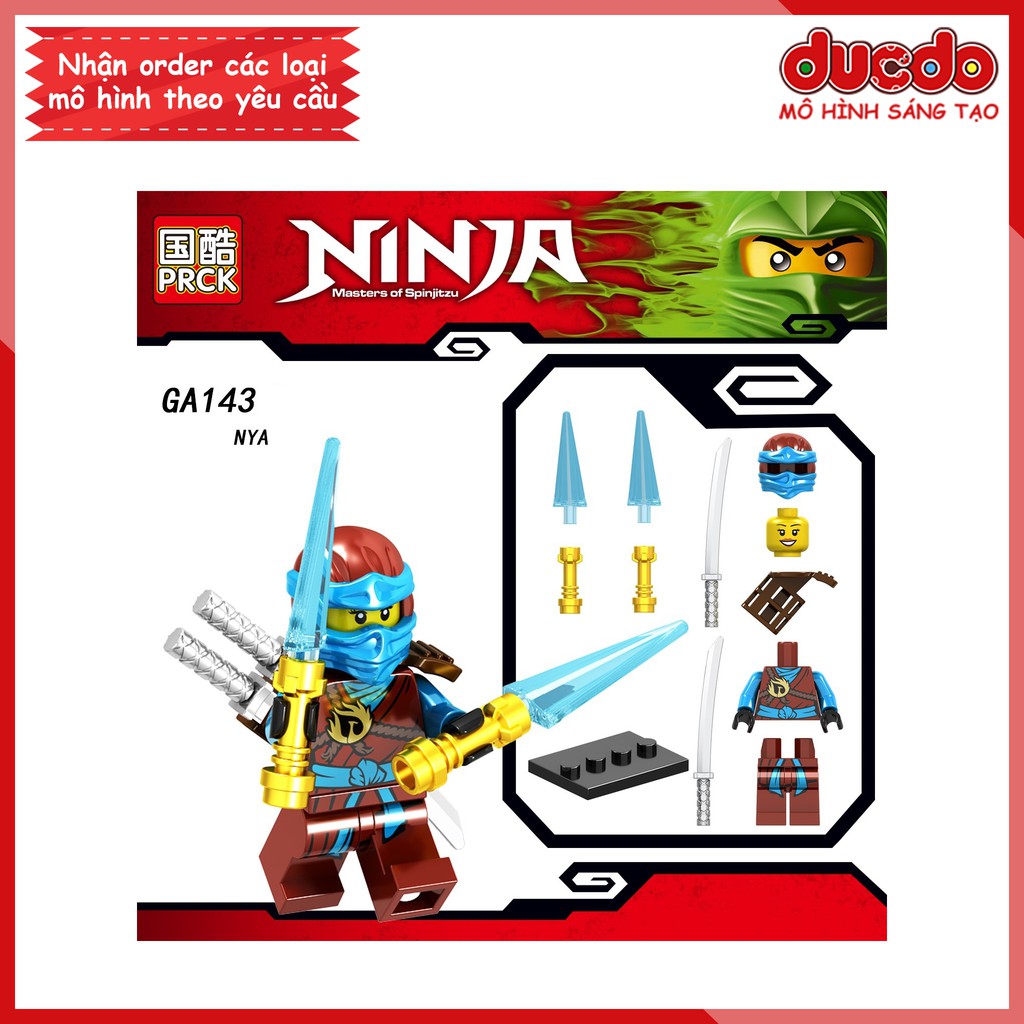 Minifigures các nhân vật Ninjago tuyệt đẹp - Đồ chơi Lắp ghép Xếp hình Mini Mô hình Ninja LeLe GA143-A148