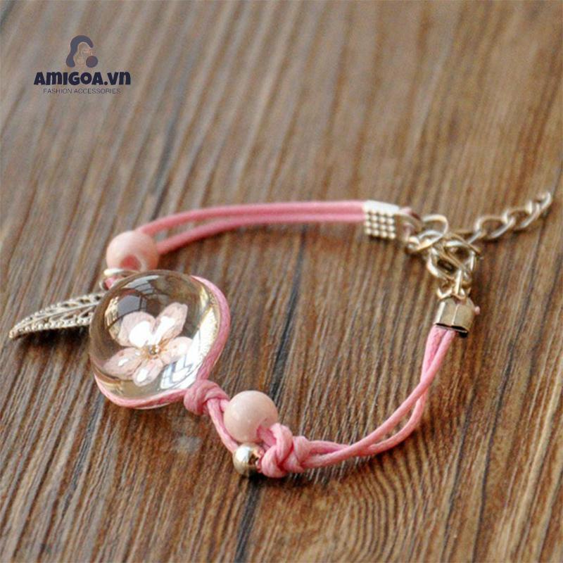 ✨✨Vòng đeo tay bằng dây bện phối hạt gốm có thể điều chỉnh