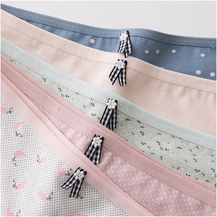 Quần lót nữ cotton cao cấp co giãn kháng khuẩn in hình đáng yêu dễ thương QL58 | BigBuy360 - bigbuy360.vn