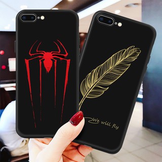 Ốp điện thoại TPU đen nhám in họa tiết cá tính cho iPhone 6/6s/6p/6sp/7/7p/8/8p