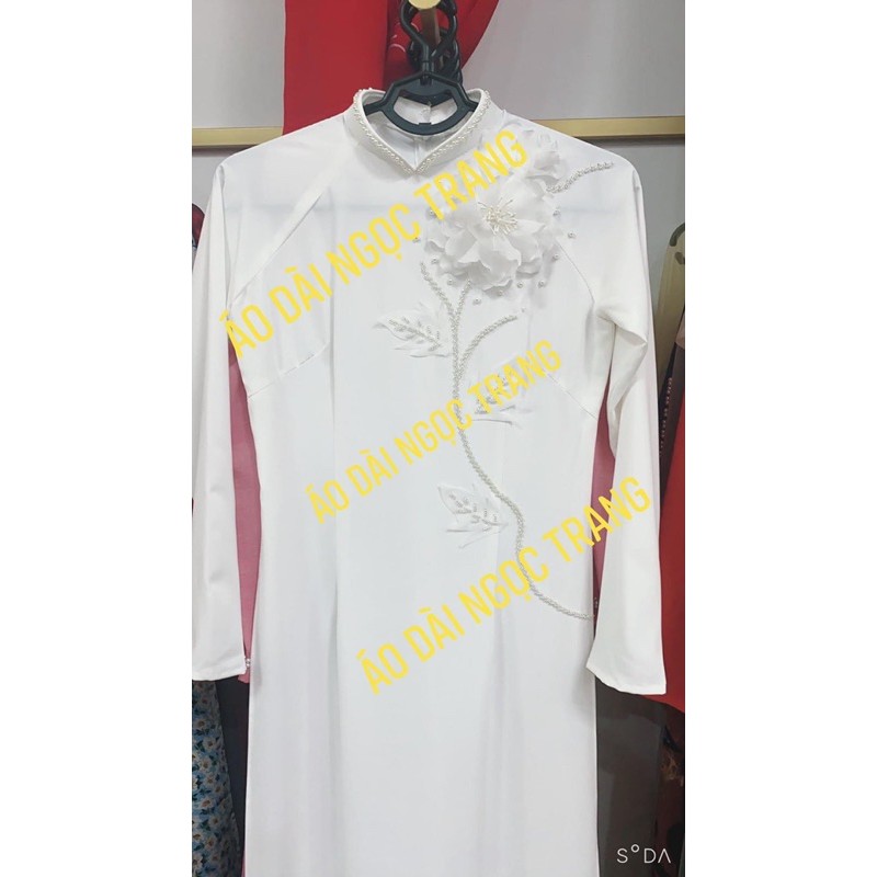 áo dài trắng thiết kế- lụa thái tuấn