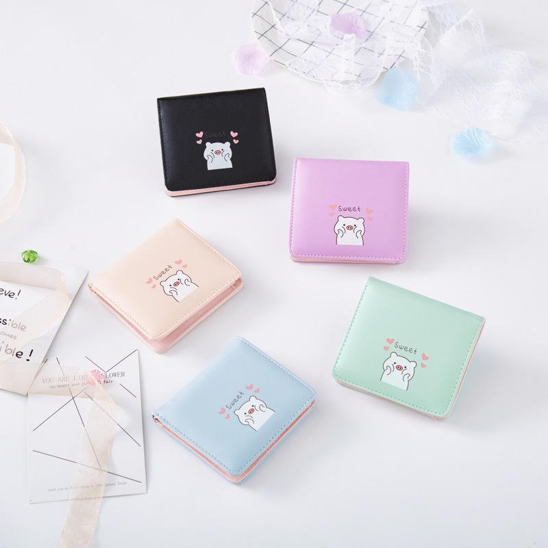 Ví nữ ngắn mini phiên bản Pink Sweet siêu dễ thương