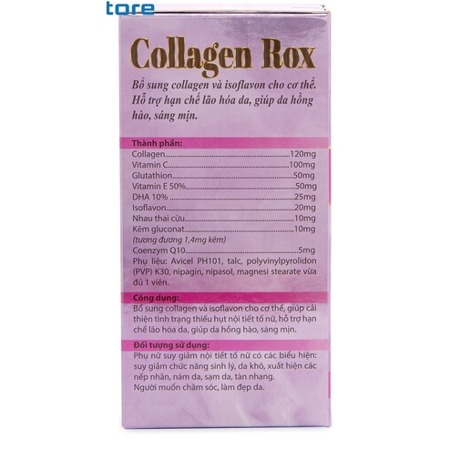 Viên uống đẹp da Collagen Rox HDPHARMA tăng nội tiết tố nữ - 60 viên [Collagen Rox Coenzym Q10]