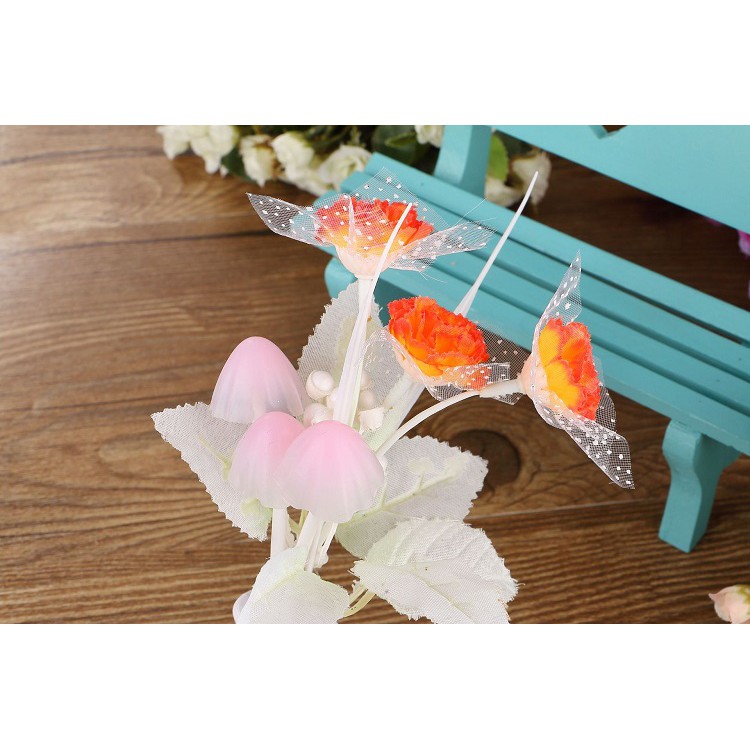 Đèn Ngủ❤️FREESHIP❤️Đèn Ngủ Cảm Ứng Ánh Sáng, Tự Động Bật Vào Buổi Tối Hình Hoa Và Nấm