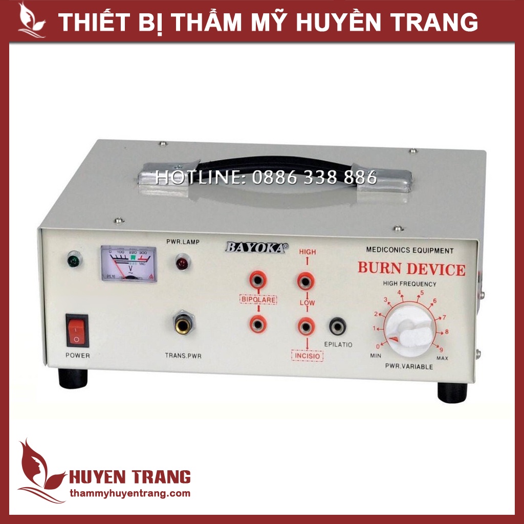 Máy Đốt Cao Tần BAYOKA Xóa Nốt Ruồi, Tàn Nhang, Mụn Thịt, Mụn Cơm, Trĩ Nội, Trĩ Ngoại, Sùi Mào Gà - Thẩm Mỹ Huyền Trang