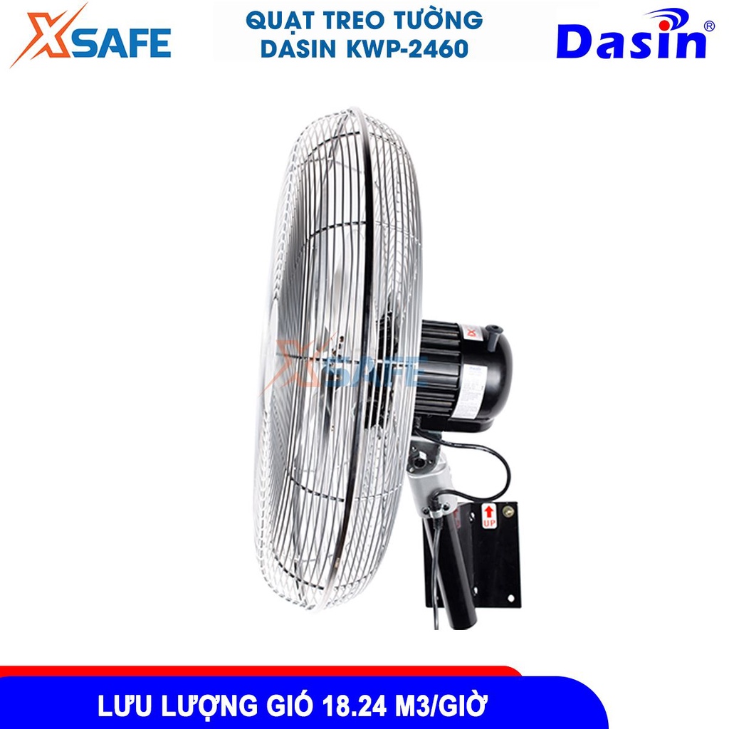 Quạt treo tường (motor chống nước) Dasin 220V sải cánh, công suất lớn, lưu lượng gió mạnh [CHÍNH HÃNG][XSAFE]