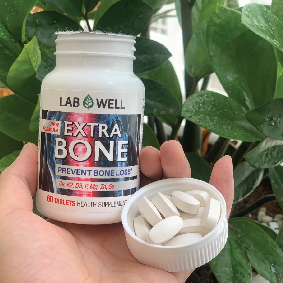 Labwell Extra Bonne, Viên bổ xung canxi cho người lớn tuổi, giúp xương chắc khỏe, hỗ trợ giảm loãng xương, Lab Well