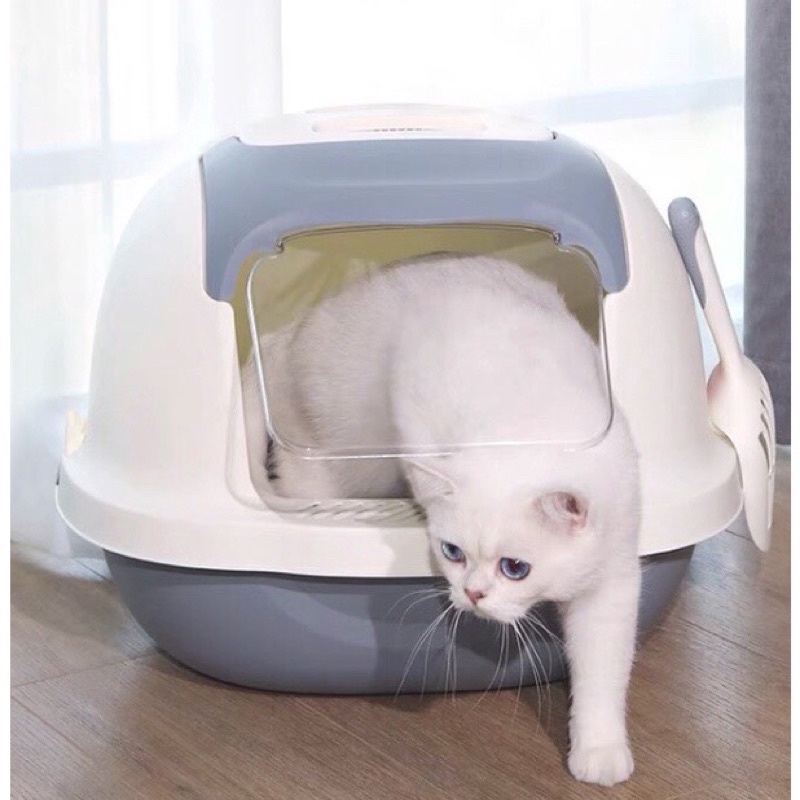 Khay vệ sinh cho mèo cao cấp (TẶNG KÈM XẺNG), hộp cát vệ sinh cho thú cưng