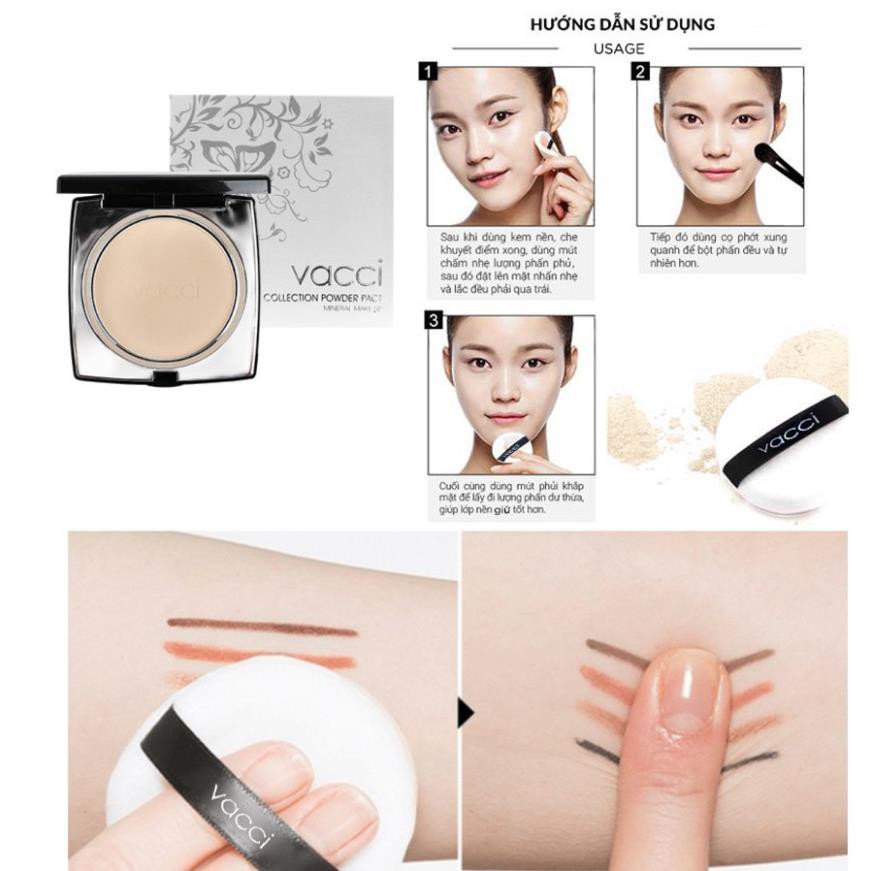 Phấn Phủ Nén Siêu Mịn Kiềm Dầu Vacci Powder Pack SPF 28