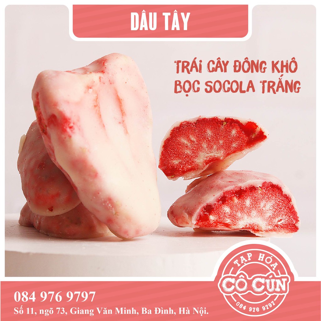 TRÁI CÂY ĐÔNG KHÔ BỌC SOCOLA TRẮNG #YUM - Đủ 4 loại trái cây nhiệt đới