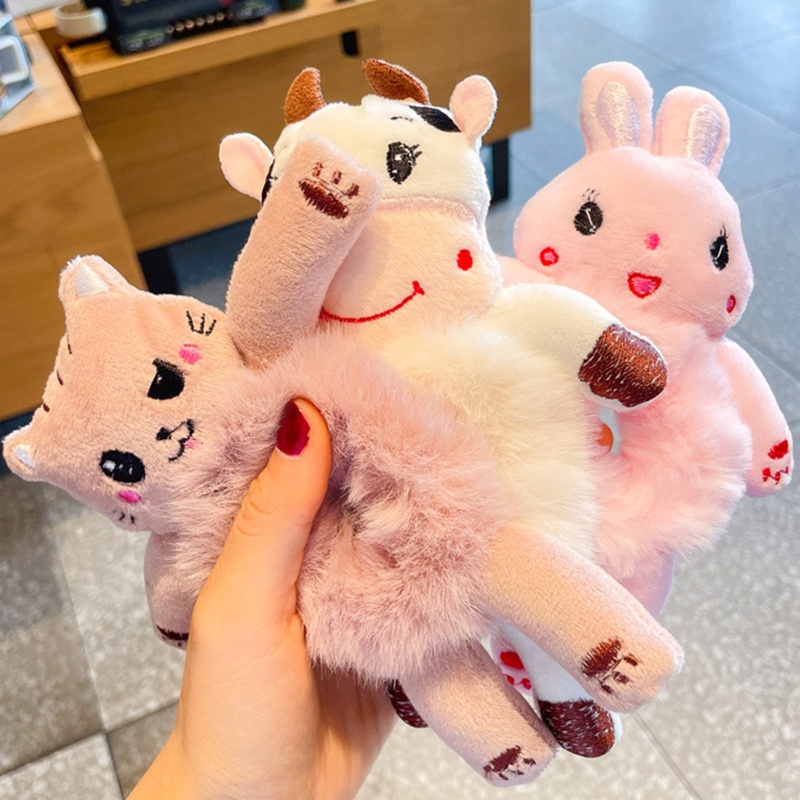 Dây Cột Tóc Lông Nhung Tạo Kiểu Tóc Đuôi Ngựa Dễ Thương YOUYO Dành Cho Bạn Nữ