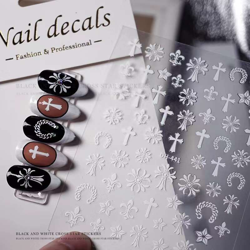 Sticker dán móng tay hình chữ thập