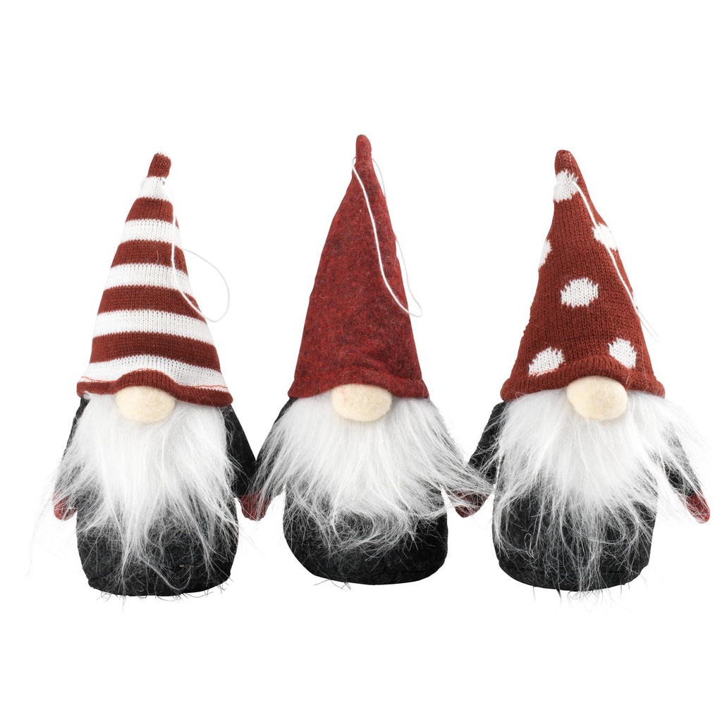 Thần lùn giáng sinh | JYSK Bond | polyester/cát | xám/đỏ/trắng | DK7xH15cm